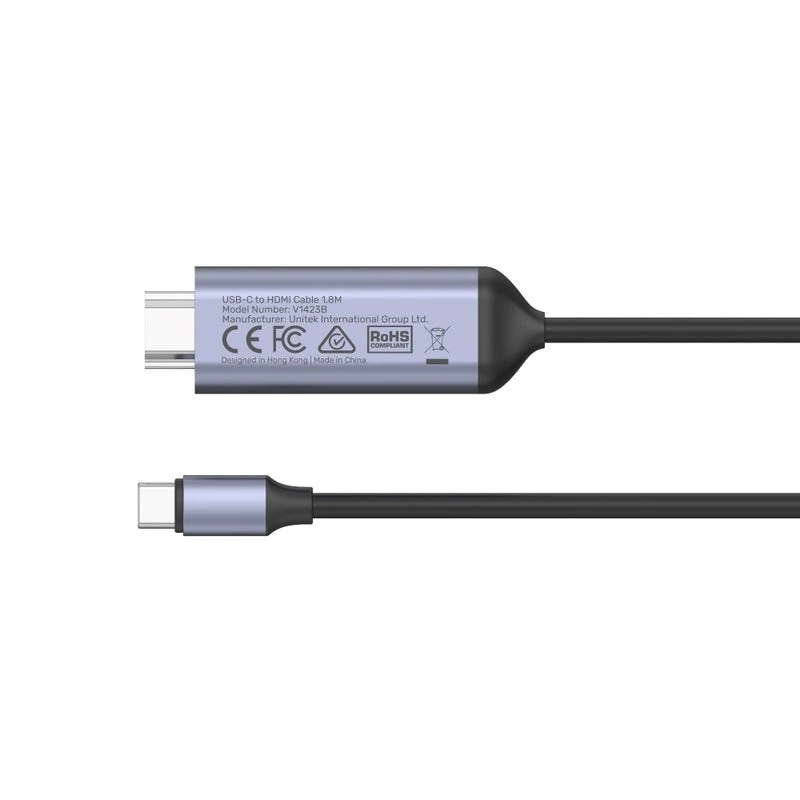 Unitek USB-C uz HDMI kabelis 8K, USB4, HDR10+, 1,8 m