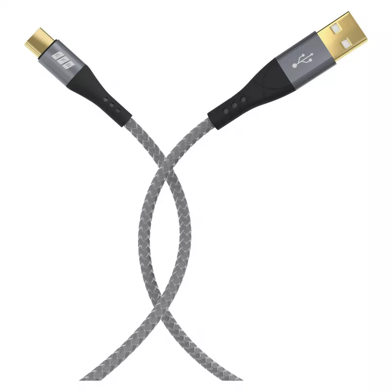 EFB Elektronik USB-A uz USB-C kabelis 60W QC 3A pelēks - kabelis - digitālais/datu (USB-AC-00004)