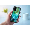 Aizsargājošs telefona maciņš iKins Samsung Galaxy S20 — Melnās ūdensrozes dizains