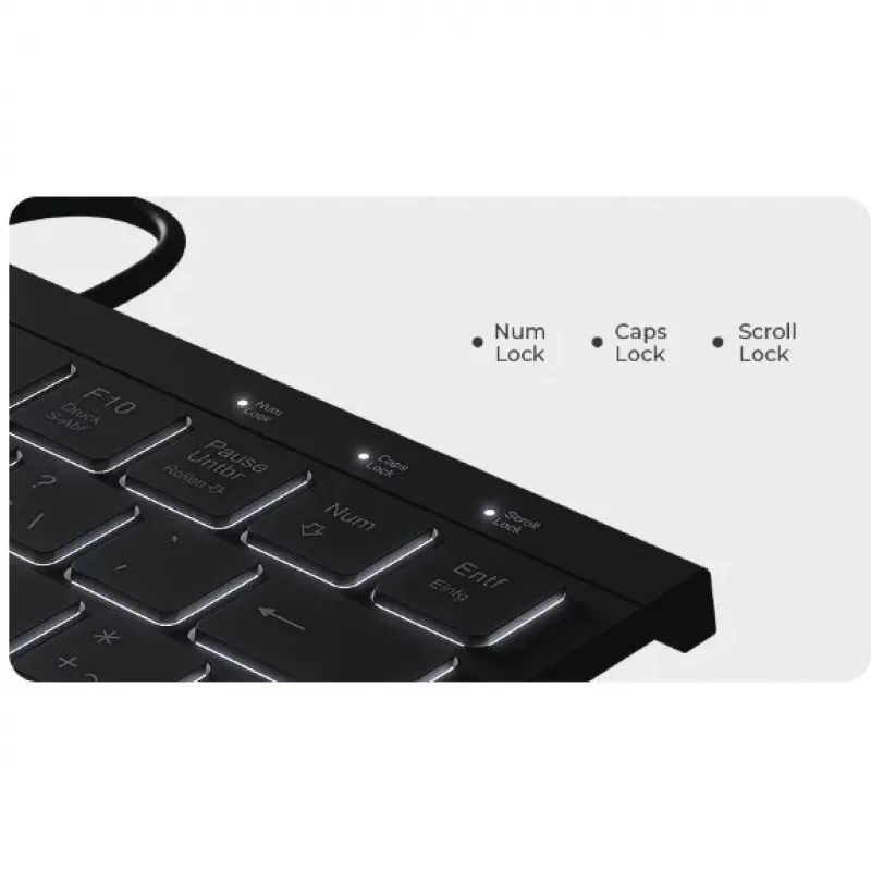 KeySonic KSK-5011ELC (DE) tastatūra mājām USB QWERTZ vācu Melna