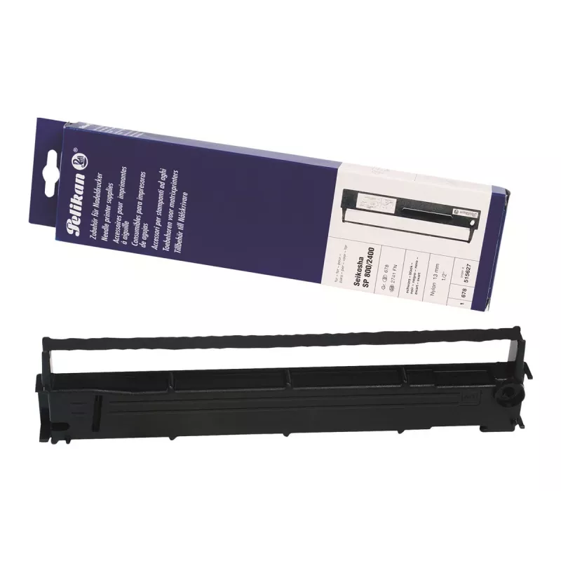 Pelikan Melns - 13 mm x 14 m - lente - priekš SEIKOSHA SL-80, SP-1000, 1200, 1600, 180, 1900, 2000, 2400, 800