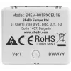 Viedais relejs Shelly Relay EM Mini Gen4 1 kanāla Wi‑Fi Matter Zigbee Bluetooth 8A, 110–240V, enerģijas skaitītājs