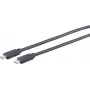 USB kabelis S/CONN 13-28035 USB 2.0 2 m USB C Melns