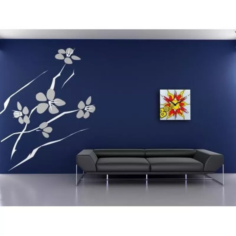 NeXtime pulkstenis 8173 Boom, 43x43 cm, Sienas, Sarkans/Dzeltens/Balts