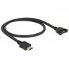 HDMI kabelis DeLOCK 85463 0.5 m A tipa vīrs- sieviete melns