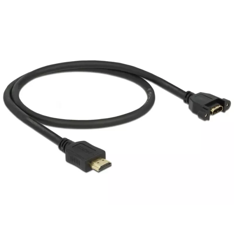 HDMI kabelis DeLOCK 85463 0.5 m A tipa vīrs- sieviete melns