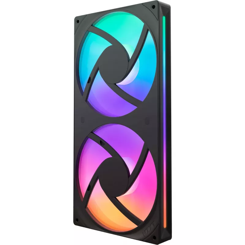 NZXT F280 RGB Core 140mm ARGB PWM 2-Pack Melns