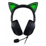 Kraken Kitty V2 - Melns, Spēļu austiņas, Kaķa ausis, Straumēšanas reaktīvais apgaismojums, HyperClear kardioīda mikrofons, 40 mm TriForce draiveri, Iebūvēts austiņu mikrofonā, Razer Chroma RGB (auss un austiņu kauss), Skaņas apkārtne: Tikai pieejama operē