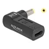 DeLOCK adapteris USB Type-C ligzda uz HP 4.8 x 1.7 mm spraudnis 90° leņķī