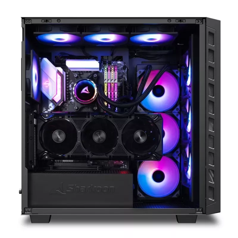 Sharkoon REBEL C80G RGB Midi Tower Melns