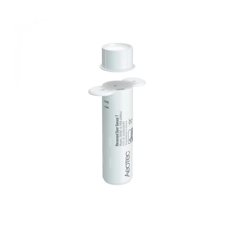 Padziļināts durvju sensors AEOTEC Recessed Door Sensor 7 Z-Wave Plus V2 balts — slēpts kontakta sensors durvīm/rāmjiem