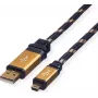 ROLINE GOLD USB 2.0 kabelis, A tipa - 5 kontaktu Mini, 0,8 m (11.02.8821)