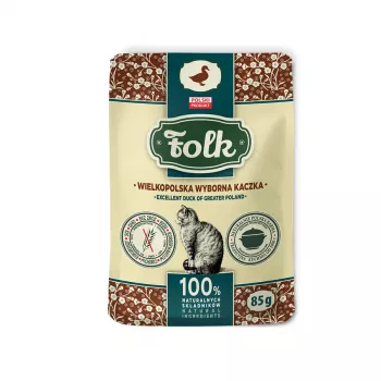 FOLK Excelent duck of Greater Poland - mitrs kaķu barība - 85g