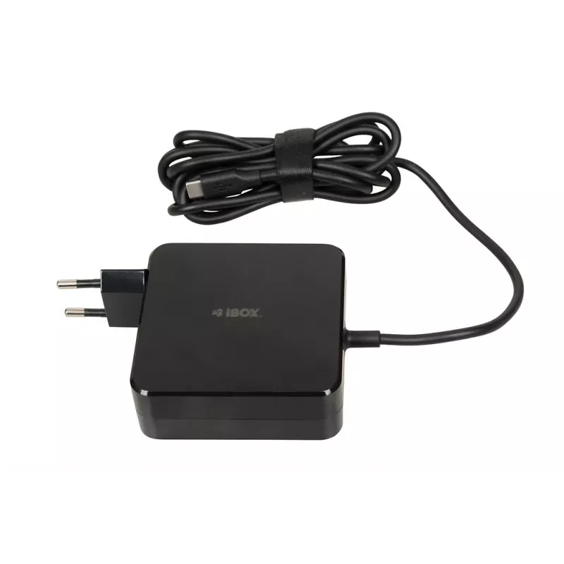 Strāvas adapteris IBOX IUZ100TC 19V 3.42A (100W) USB-C izeja, 2 m kabelis, melns