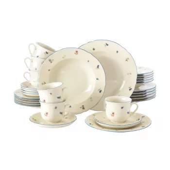 Galda piederumu komplekts SELECT Marie-Luise Streublume 6 personām, modelis 001.763364, porcelāna servīze