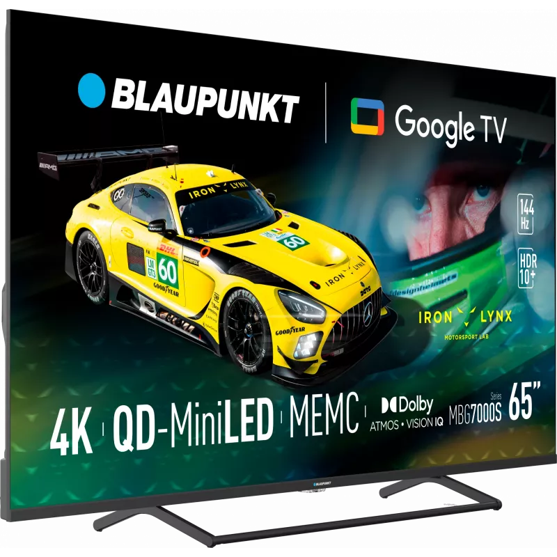 Televizors BLAUPUNKT 65MBG7000S 65 collu Mini LED Smart TV Google TV Melns, Energoefektivitātes klase G