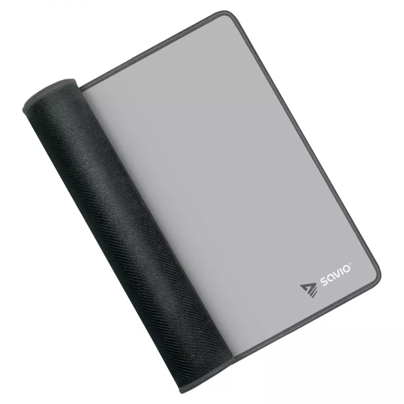 Spēļu peles paliktnis SAVIO Turbo Dynamic XL — Pelēks, 900×400 mm, 3 mm biezs, sašūts neslīdošs auduma virsma
