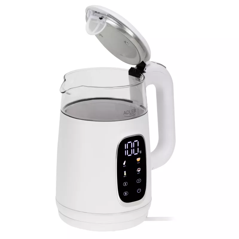 ADLER AD 1305 electric kettle balta/silver