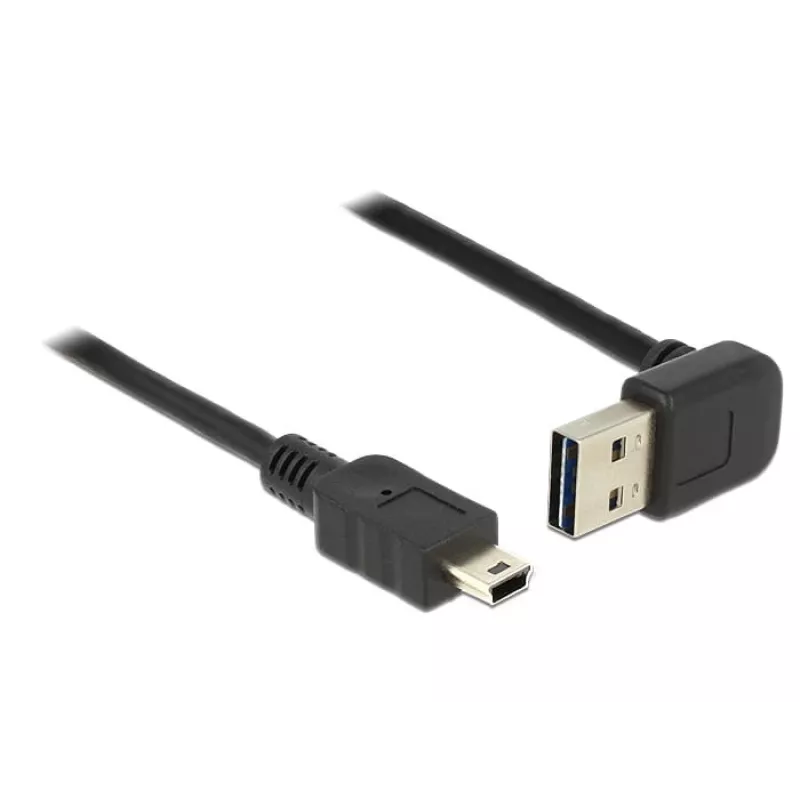 USB kabelis DeLOCK 1m USB 2.0-A uz Mini-USB B, melns