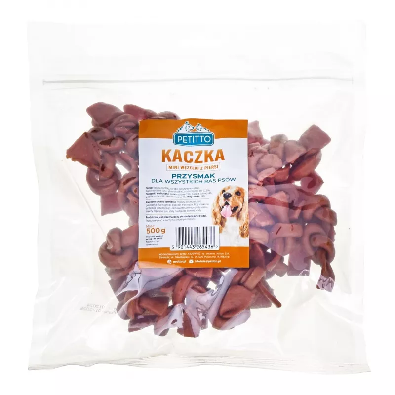 PETITTO Duck breast mini knots - suņu gardums - 500 g