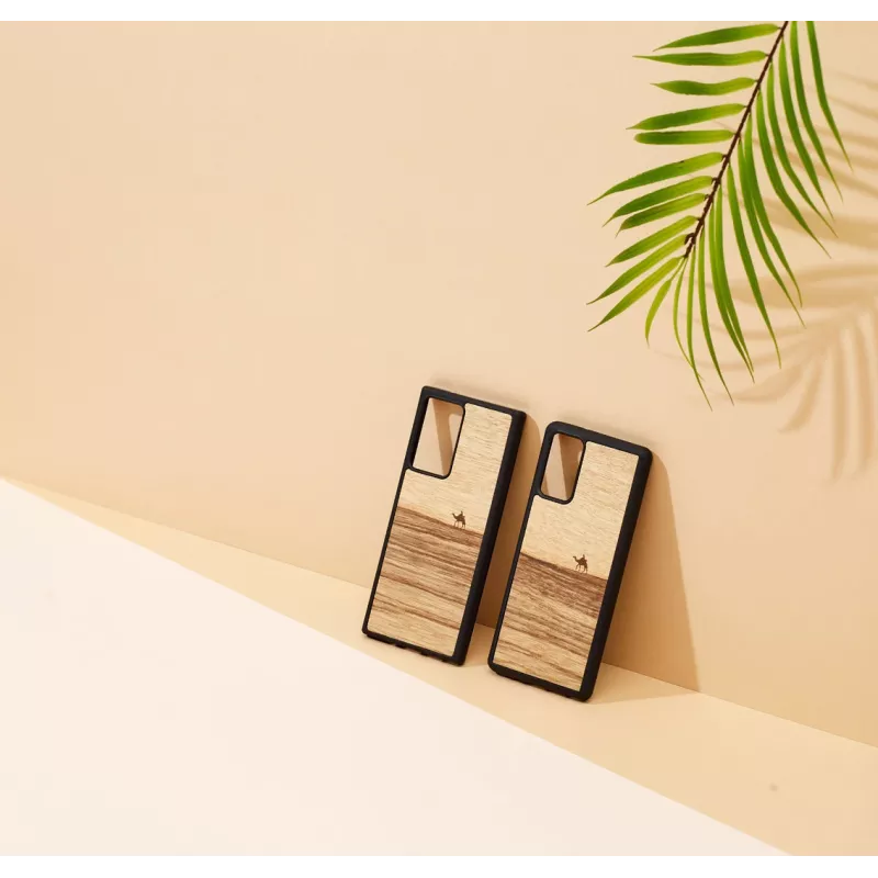 Aizsargājošs tālruņa maciņš Man and Wood Galaxy Note 20 — terra Melns