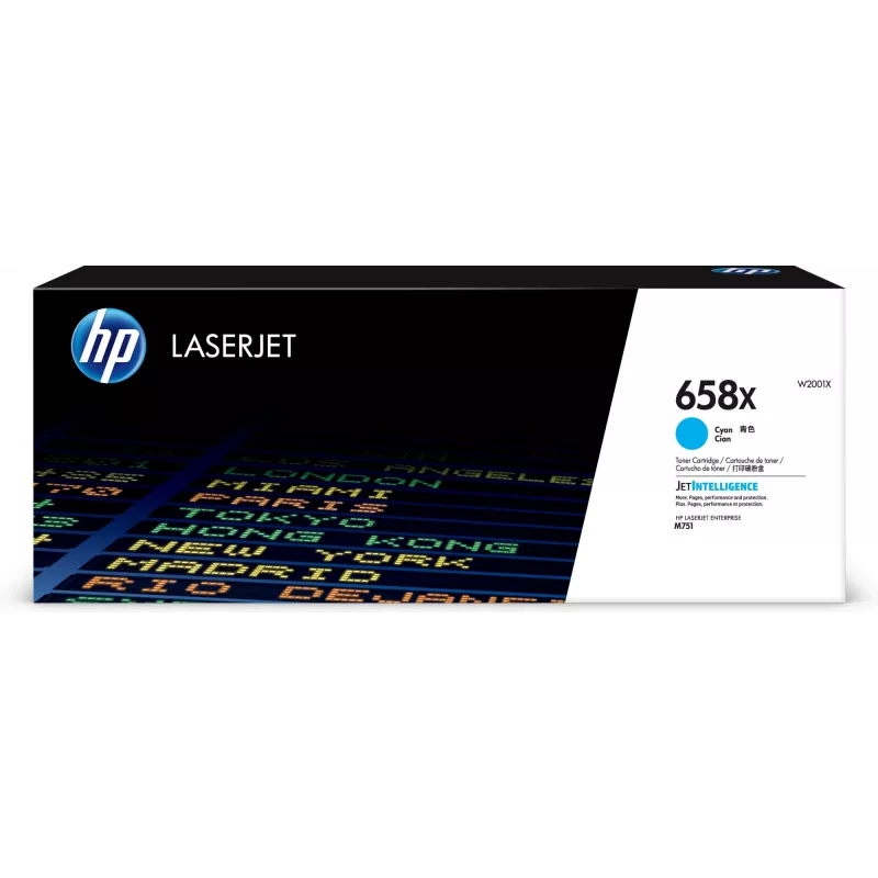 HP 658X augstas ražības ciāna oriģinālā LaserJet tonera kasetne, 28000 lappuses, ciāna, 1 gab.