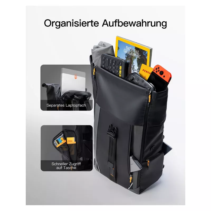 inateck piezīmjdatora mugursoma 15,6 BP01009 melna 22-26,8 L