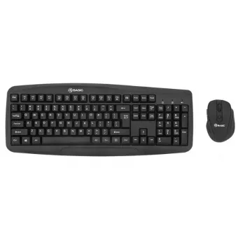 Bezvadu tastatūras un peles komplekts Tellur Basic Melns — 2,4 GHz, USB uztvērējs, kompakts izkārtojums