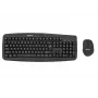 Bezvadu tastatūras un peles komplekts Tellur Basic Melns — 2,4 GHz, USB uztvērējs, kompakts izkārtojums
