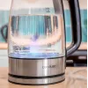 Cecotec tējkanna | ThermoSense 340 Clear | elektriskā | 2200 W | 1,7 L | stikla | 360° rotācijas pamatne | caurspīdīga