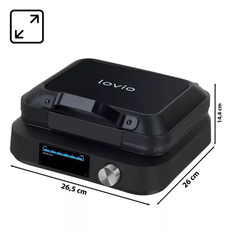 Lovio LVWF002BK Vafeļu pannas 1500W Melna