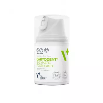 Suņu zobu pasta VETEXPERT Caryodent Enzymatic 50 ml — veterinārā mutes dobuma kopšana, 50 g, bez cukura, bez glutēna