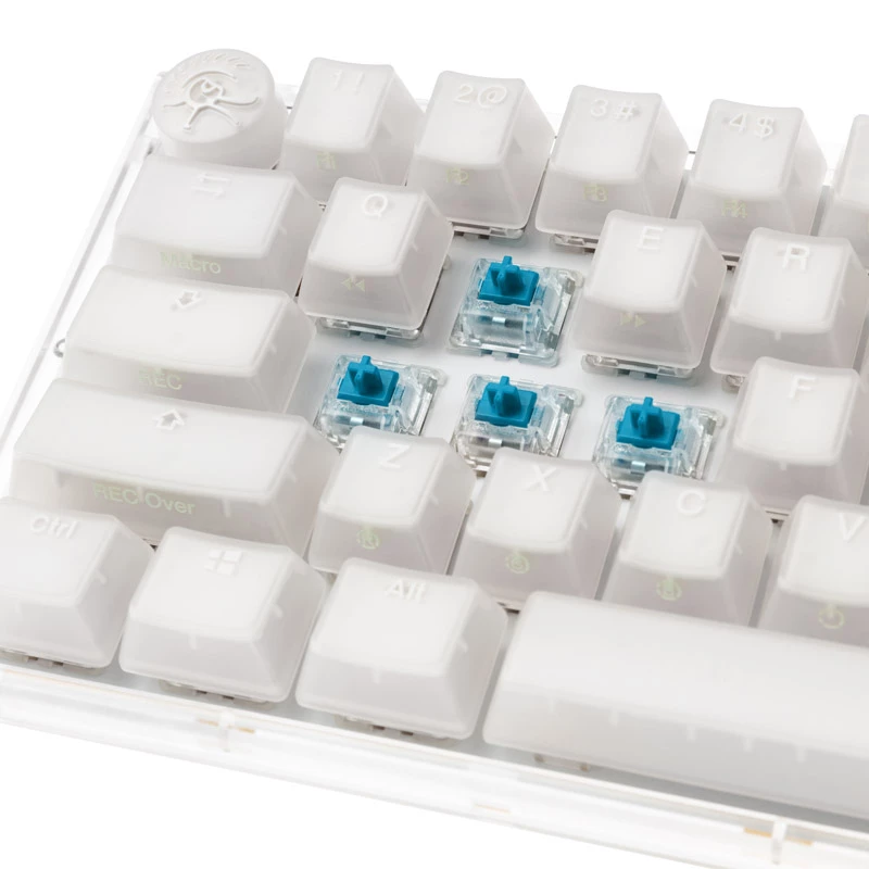 Ducky One 3 Aura Balts Mini spēļu tastatūra, RGB LED - MX-Zils (US)