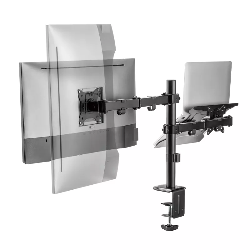 Monitora sienas stiprinājums SBOX LCD-LM01-2 13–27 collu ekrāniem, maks. slodze 12 kg, VESA 100x100