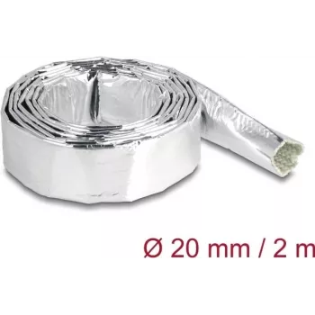 Kabeļu uzmava DeLOCK 19004 Stikla šķiedra Alumīnijs 2m x 20mm Sudraba