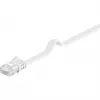 Wentronic Goobay CAT 6 plakanais komutācijas kabelis, U/UTP, balts, 5 m — vara materiāls (95154)
