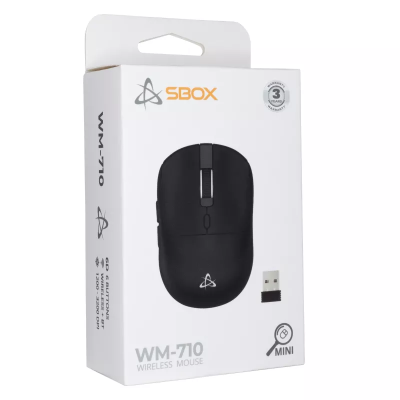 Pele SBOX WM-710 melna bezvadu