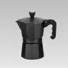 Moka katls Maestro MR-1666-3-Melns, manuāls 3 tasei alumīnija kafijas automāts, 150 ml, melns