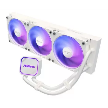CPU dzesētājs ASROCK Pro 360 ARGB balta – 360 mm AIO šķidruma dzesētājs, ARGB apgaismojums, balta apdare