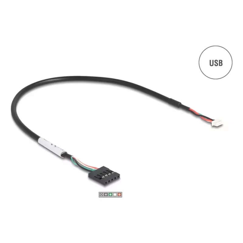 DeLOCK 90781 seriālais pārveidotājs, retranslators, izolators USB 2.0 RS-232 melns zaļš