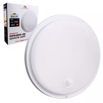 Āra LED lampa ar PIR sensoru MACLEAN MCE525 W — āra LED gaismeklis ar kustības sensoru