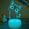 Galda/DEKORATĪVA LED lampa MANTA SNL119RGB RGB 3D dzīvnieka formas gaisma interjera dekorēšanai
