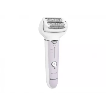 Epilators Panasonic ES-EY30A — 60 pincetes, 3 ātrumi, mitrai un sausai lietošanai, darbināms ar baterijām, balts/violets