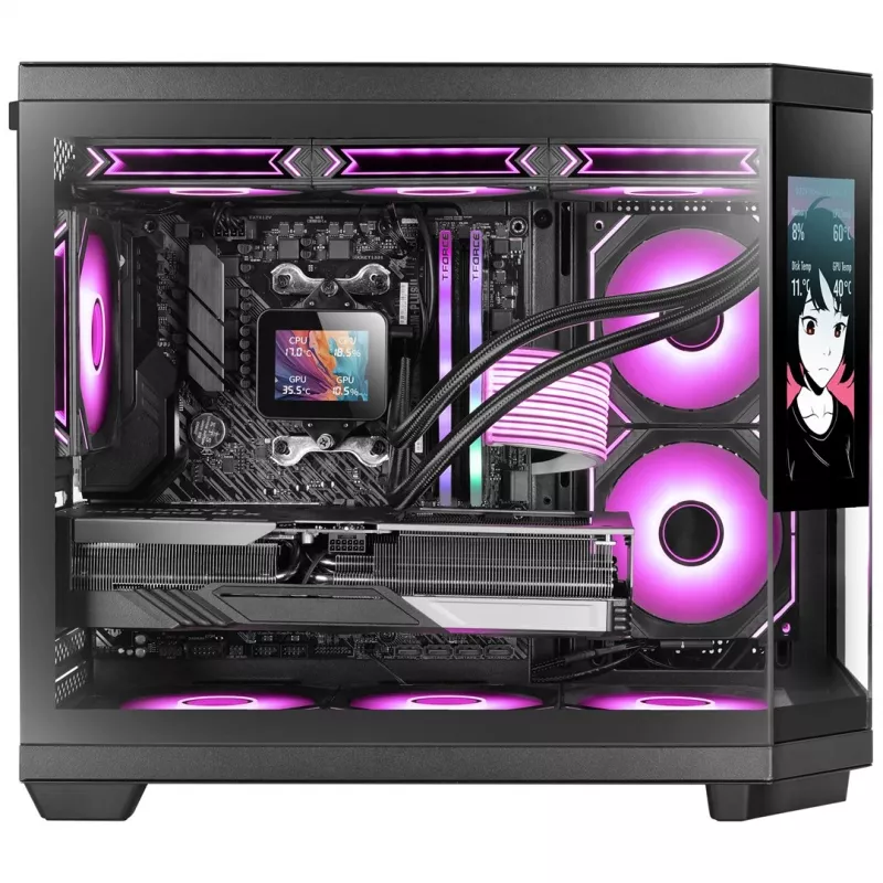 Mars Gaming MC3TCORELCDM datora korpuss Mini Tower melns