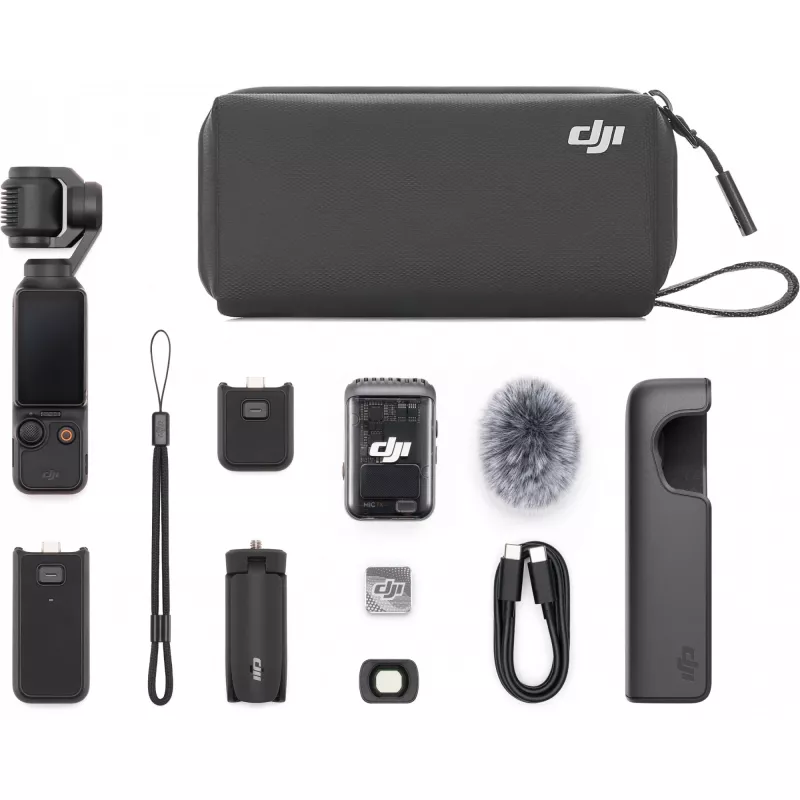 DJI Osmo Pocket 3 Creator Combo – 1 CMOS gimbal kamera, 4K/120fps, 2 inch OLED skārienekrāns