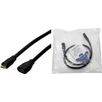 Logilink - USB pagarinātājs - Micro-USB Type B (M) uz Micro-USB Type B (W) - USB 2.0 - 5 m - Melns (CU0125)