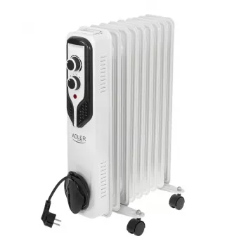 Adler | Ar eļļu pildīts radiators | AD 7816 | Ar eļļu pildīts radiators | 2000 W | Jaudas līmeņu skaits 3 | Piemērots telpām līdz m2 | Balts
