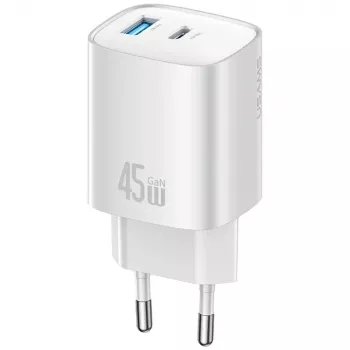 Lādētājs T66 45W GaN CC290 USB-A + USB-C