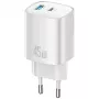 Lādētājs T66 45W GaN CC290 USB-A + USB-C