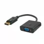 Video kabeļa adapteris Savio CL-90 DisplayPort uz VGA 0,2 m Melns